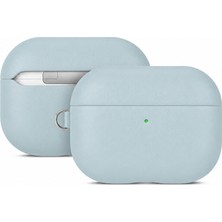 Airpods Pro 3 Uyumlu Kılıf M-Safe Özellikli Mutural Yahu Serisi Deri Tasarımlı Kapak Mavi