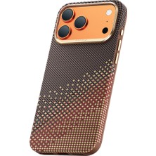 iPhone 17 Pro Max Kılıf M-Safe Uyumlu Raptic Aramid Dual Ultra Serenity Serisi Kapak Kahverengi