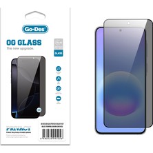 Go-Des Galaxy A57 Uyumlu Go Des Og Glass Privacy Antistatik Temperli Cam Ekran Koruyucu Şeffaf
