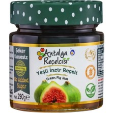 Antalya Reçelcisi Şeker Ilavesiz Yeşil Incir Reçeli 290 G