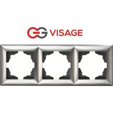 MiraLive Visage Ambiance Füme 3 Lü Çerçeve - Priz ve Anahtar Için Uyumlu Çerçeve