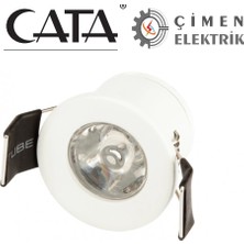 Hace Bazaar Cata Ct 5270 1.5 W Yıldız LED Spot Beyaz Kasa 3200K Gün Işığı
