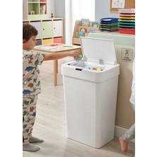 Sensörlü Çöp Kovası 50 Litre | Kızılötesi Sensörlü Otomatik Kapak | Sessiz& Antibakteriyel
