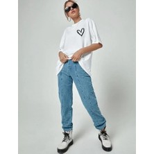 Korpe Elektro Korpeelektro Unisex Baskılı Oversize T-Shirt - Beyaz