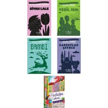 Türkiye İş Bankası Kültür Yayınları Siyah Lale-Yeşil Işın-Bambi-Karpatlar Şatosu -Fesleğen Sokağı 5 Kitap Set