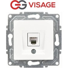 İlk El Grup Visage Beyaz Telefon Prizi (Cat3) Çerçevesiz - Priz ve Anahtar Için Uyumlu Çerçeve