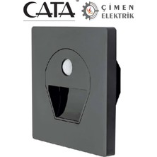 Hace Bazaar Cata Ct 5170 1W Füme Kasa Sensörlü Koridor Aydınlatması 6400K Beyaz Işık