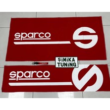 Şimika Kırmızı Sparco Torpido ve Sırt Havlusu Seti 2 Adet (Torpido 35X135 , Sırt 70 x 135) (Anahtarlık Hediye)
