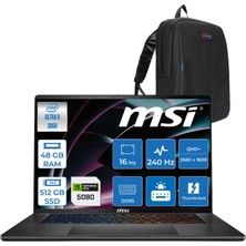MSI Msı Stealth 16 Aı+ B3WI-003TR Intel Core Ultra 9-386H Aı 48GB Ddr5 512GB SSD 16GB/RTX5080 125W 16" Qhd+ (2560 x 1600) Oled, 240hz,  Freedos Gaming Laptop B3WI003TRF17+ZETTAÇANTA