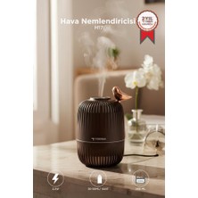 Torima Hava Nemlendiricisi Buhar Makinesi Kuş Detaylı Ahşap Görünümlü 280 ML H17 Koyu Kahverengi