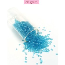 Asil Acar Home Kesme Cam Boncuk 2mm - 60 Gram - Şeffaf Turguaz - BNC397