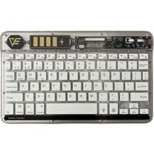 Dorasan Rgb Şeffaf Beyaz Bluethooth Klavye