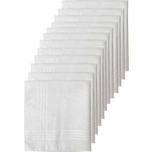 Elif Mira 12LI Paket Klasik Cep Hediyelik Bayram Mendili %100 Pamuklu 30X30 cm