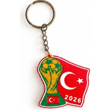 Onr Store 2026 Futbol Turnuvası Temalı Koleksiyonluk Anahtarlık Kupa Figürlü Taraftar Anahtarlığı