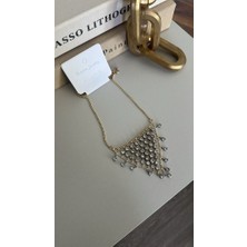 Asil Acar Home Taşlı Üçgen Kolye - Altın