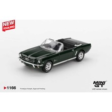 Mını Gt Mini Gt Ford Mustang Convertible 1964 Highland Green MGT01166 1:64 Diecast Model Araba