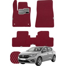 Dacia Sandero 2021 ve Sonrası Özelleştirilebilir Tam Set Premium Eva Paspas - Bordo