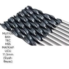 Bay-Tec MU1100 Hss Matkap Ucu Si̇yah-Beyaz 11,5 mm (10'lu paket)