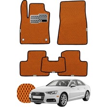 Audi A4 2016 ve Sonrası Özelleştirilebilir Tam Set Premium Eva Paspas - Turuncu