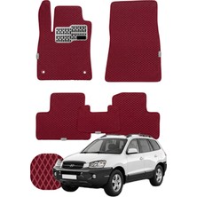 Hyundai Santa Fe 2006-2012 Özelleştirilebilir Tam Set Premium Eva Paspas - Bordo