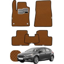 Ford Focus Hb 2018 ve Sonrası Özelleştirilebilir Tam Set Premium Eva Paspas - Taba