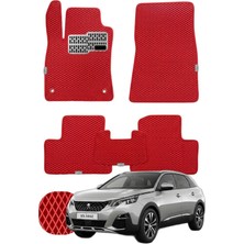 Peugeot 5008 2017-2023 Özelleştirilebilir Tam Set Premium Eva Paspas - Kırmızı