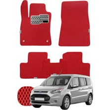 Ford Tourneo Connect 2013-2022 Özelleştirilebilir Tam Set Premium Eva Paspas - Kırmızı