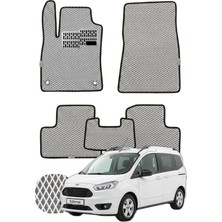 Ford Tourneo Courier 2014-2023 Özelleştirilebilir Tam Set Premium Eva Paspas - Gri