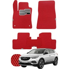 Opel Grandland 2024 ve Sonrası Özelleştirilebilir Tam Set Premium Eva Paspas - Kırmızı