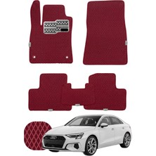 Audi A3 2021 ve Sonrası Özelleştirilebilir Tam Set Premium Eva Paspas - Bordo
