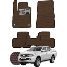 Mitsubishi L200 2015-2019 Özelleştirilebilir Tam Set Premium Eva Paspas - Kahverengi