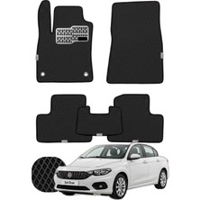 Fiat Egea Sedan 2015 ve Sonrası Özelleştirilebilir Tam Set Premium Eva Paspas - Siyah