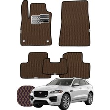 Jaguar F-Pace 2016 ve Sonrası Özelleştirilebilir Tam Set Premium Eva Paspas - Kahverengi