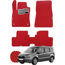 Ford Tourneo Connect 2022 ve Sonrası Özelleştirilebilir Tam Set Premium Eva Paspas - Kırmızı