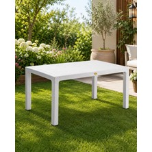 Yonga concept Rattan 80X140 Camsız Plastik Balkon Teras ve Bahçe Masası Dış Mekan