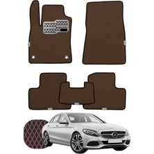 Mercedes C Serisi 2014-2021 W205 Özelleştirilebilir Tam Set Premium Eva Paspas - Kahverengi