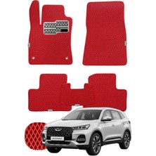 Chery Tiggo 7 2020 ve Sonrası Özelleştirilebilir Tam Set Premium Eva Paspas - Kırmızı