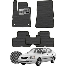 Hyundai Accent Era 2005-2011 Özelleştirilebilir Tam Set Premium Eva Paspas - Füme
