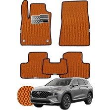 Hyundai Santa Fe 2020 ve Sonrası Özelleştirilebilir Tam Set Premium Eva Paspas - Turuncu