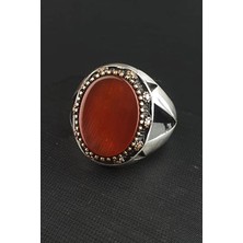 Ose Shop Akik Taşlı 925 Ayar Gümüş Erkek Yüzük