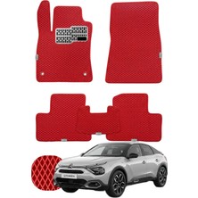 Citroen C4 2020 ve Sonrası Özelleştirilebilir Tam Set Premium Eva Paspas - Kırmızı