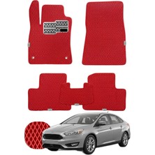 Ford Focus Sedan 2018 ve Sonrası Özelleştirilebilir Tam Set Premium Eva Paspas - Kırmızı