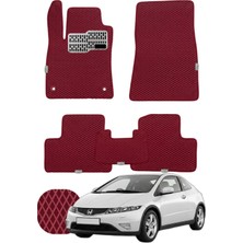 Honda Civic Hb 2005-2012 Özelleştirilebilir Tam Set Premium Eva Paspas - Bordo