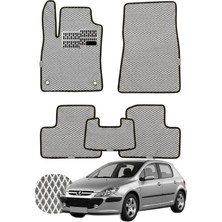 Peugeot 307 Hb 2001-2008 Özelleştirilebilir Tam Set Premium Eva Paspas - Gri