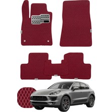 Porsche Macan 2014 ve Sonrası Özelleştirilebilir Tam Set Premium Eva Paspas - Bordo