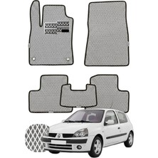 Renault Clio 2 1998-2012 Özelleştirilebilir Tam Set Premium Eva Paspas - Gri
