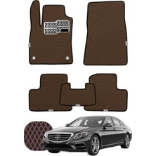 Mercedes S Serisi 2013-2020 W222 Özelleştirilebilir Tam Set Premium Eva Paspas - Kahverengi