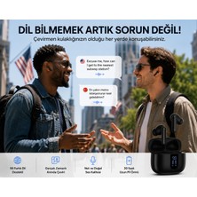 vooka Çevirmen Kulaklık 56 Dil Destekli Yapay Zeka Anc Enc Bluetooth Kablosuz Kulaklık