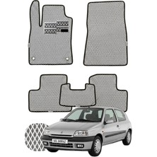 Renault Clio 1 1990-1998 Özelleştirilebilir Tam Set Premium Eva Paspas - Gri