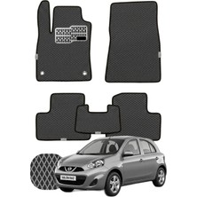 Nissan Micra 2010-2017 Özelleştirilebilir Tam Set Premium Eva Paspas - Füme